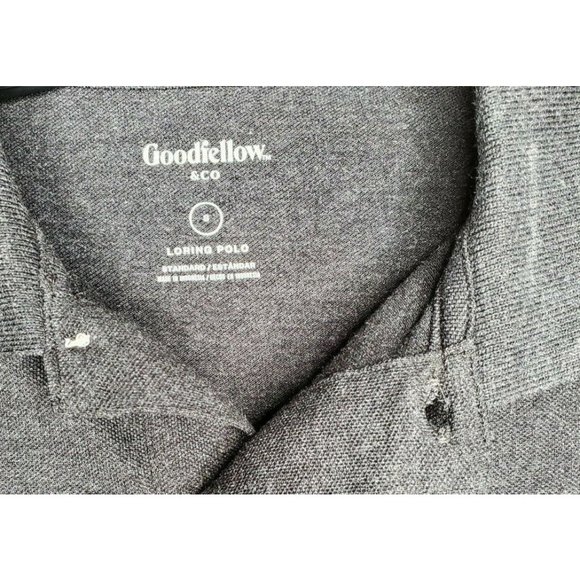 Goodfellow And Co. Small Loring Polo Railroad Gray 1/4 Button Shirt - Picture 4 of 12